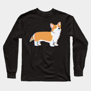 Glitch Corgi Long Sleeve T-Shirt